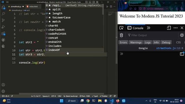String Methods in Modern JavaScript