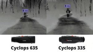 Cyclops 335 vs 635 ThermTec monocular visor térmico | thermal monocular 384x288 vs 640x512