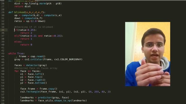 Computer Vision Project | Driver drowsiness detection | Full code explanation | OpenCV Python Dlib