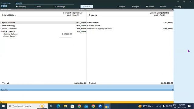 About Balance Sheet in Tally Prime | GIT Education смотреть онлайн
