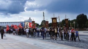 Крестный ход с образом Богоматери Иверская. Братский молебен  «Сорок Сороков» на Поклонной горе.