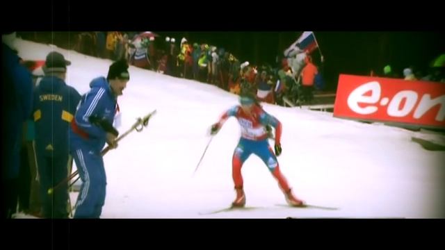 Биатлон Победа Малышко в пасьюте Оберхов смотреть онлайн