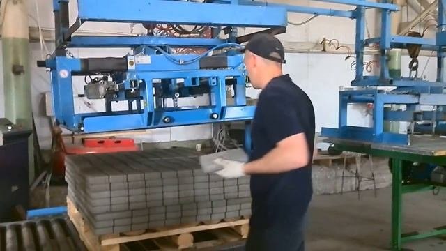дештабелирование и упаковка брусчатки