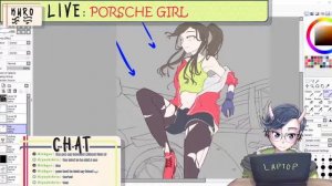 【Vtuber ENG/ FIL】Paint with me! Porsche Girl RWB Continuation 【Live Art】