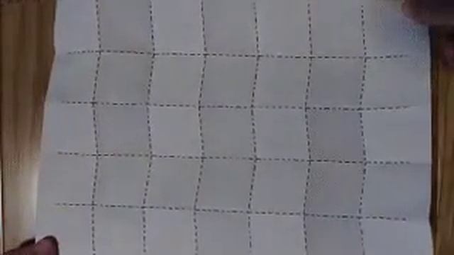 Лист бумаги, сложенный методом Миура-ори. смотреть онлайн