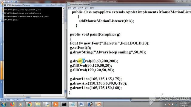 Smiley in Java Applet смотреть онлайн