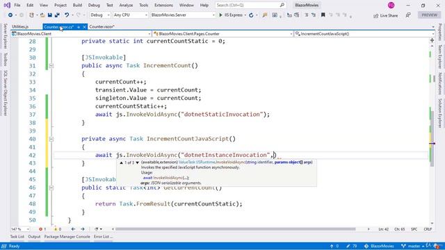 31. Вызов методов экземпляра C# из JavaScript (Invoking Instance C# Methods from JavaScript)