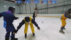 Олимпийские трэш игры  Биатлон, футбол на роликах НА ЛЬДУ