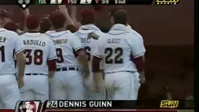 Dennis Guinn HR against Tulane (Tallahassee Regional) смотреть онлайн