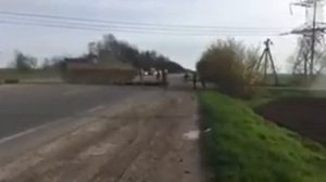 Цюрупинский р-он, Олешки, передвижение тяжелой военной техники своим ходом