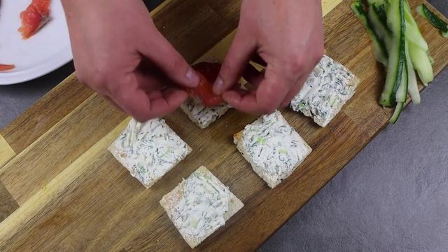 Бутерброды с красной рыбой. Гости в восторге! смотреть онлайн