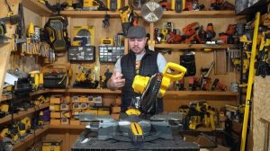 DCS727 аккумуляторная торцовочная пила. Распаковка, обзор, тест.