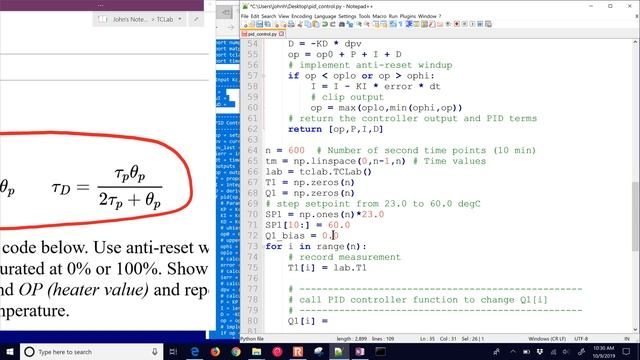 TCLab: Arduino PID Control in Python смотреть онлайн