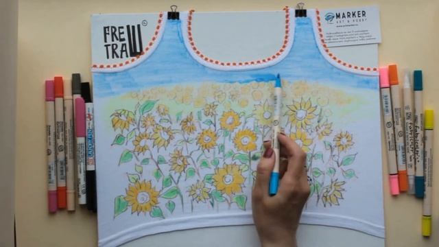 КАК и ЧЕМ сделать рисунок на одежде_чудо - маркеры ZIG Fabricolor смотреть онлайн