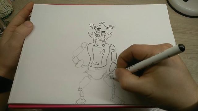 Рисуем Фокси из игры Фнаф/how to draw foxy/Five Nights at Freddy's смотреть онлайн