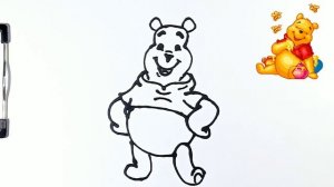 How to Draw a Bear Winnie the Pooh - Learn to Draw a Picture / Как Рисовать Медвежонок Винни пух