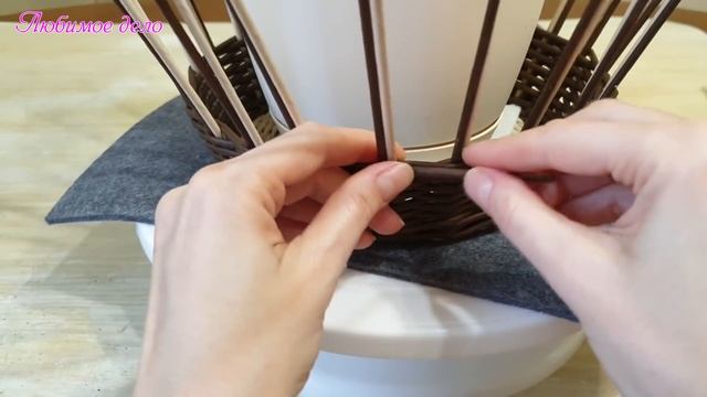 Плетеная фруктовница из газетных трубочек!