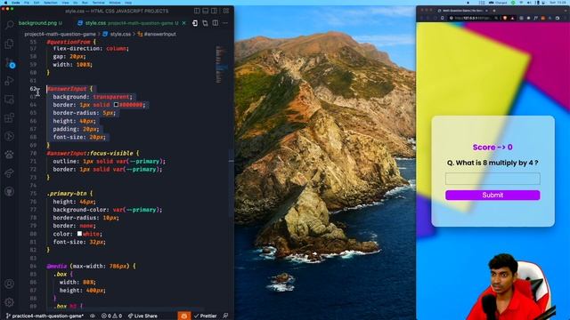 #4.1 Math Quiz App | 10 HTML CSS JAVASCRIPT Practice Projects for Beginners | HINDI смотреть онлайн