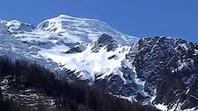 Гора Монблан. Вид от туннеля смотреть онлайн