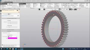 Компас-3D v.20.0.0. Сборка ДВС, часть 6. Шестерня коленвала.