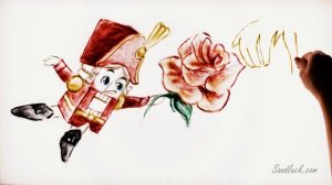 Новогодняя видео-открытка Щелкунчик