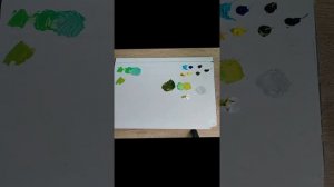 Как смешать насыщенный зеленый цвет|салатовый|как приглушить зеленый|как смешивать масляные краски