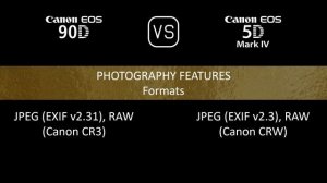 Canon EOS 90D vs. Canon EOS 5D Mark IV: A Comparison of Specifications