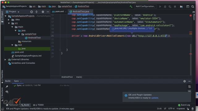 Launch android | iOS mobile app using Appium capabilities смотреть онлайн