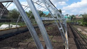 теплица промышленная Готика этап монтажа