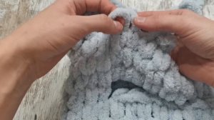 Балаклава РУКАМИ из ALIZE PUFFI вязание без спиц популярная шапка из Tik Tok ШАПКА мишка