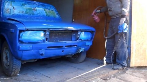 Покраска авто электро краскопультом(эксперимент)