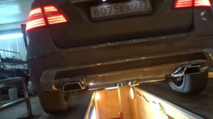 изменение звука выхлопной системы на mercedes ML400