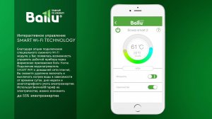 Управление водонагревателем Ballu Smart Wi-Fi через мобильное приложение.