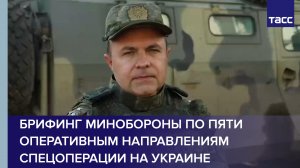 Брифинг Минобороны по пяти оперативным направлениям спецоперации на Украине