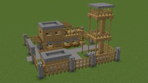 Майнкрафт - Как построить небольшую военную базу. Minecraft