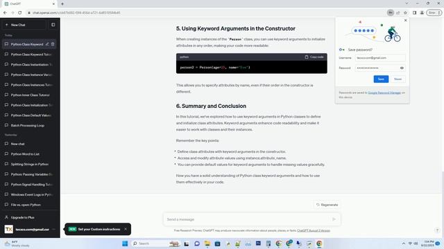 python class keyword arguments