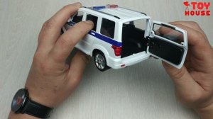 Машинка Автопанорама модель УАЗ ПАТРИОТ ДПС масштаб 1/24.