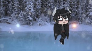 меме "по льду..." gacha club (участники: руня, мёрфи) из (я заключила сделку с дьяволом)#руня_мем