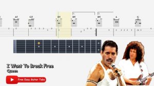 Queen - I Want To Break Free -  Easy Guitar Tab