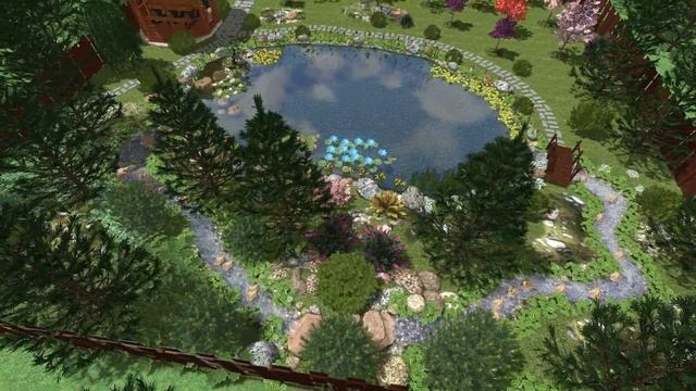 3D Визуализация, участок на склоне. смотреть онлайн