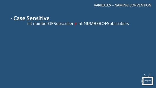 Variables in Java With Practical Example | Java Tutorial | TechnonTechTV