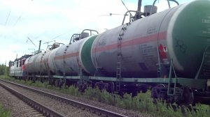 Электровоз ВЛ80с-043 с грузовым поездом на перегоне Петряевка - Окская