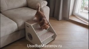 Прикроватная Лесенка-домик для собаки. Ступеньки для собак из дерева от производителя - Купить