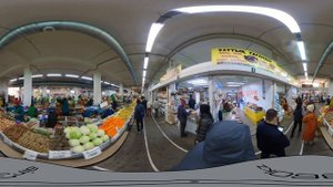 Алматы. Зеленый базар, новый павильон. ? 360° видео с пространственным звуком (Insta360 ONE X2)