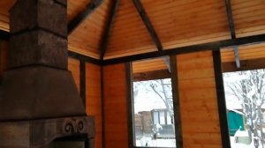 Беседка быстро застекляемая , зимний вариант