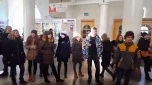 Хабаровск Шаланды полные кефали 9 декабря 2016 Наш песенный Флешмоб Song flashmob