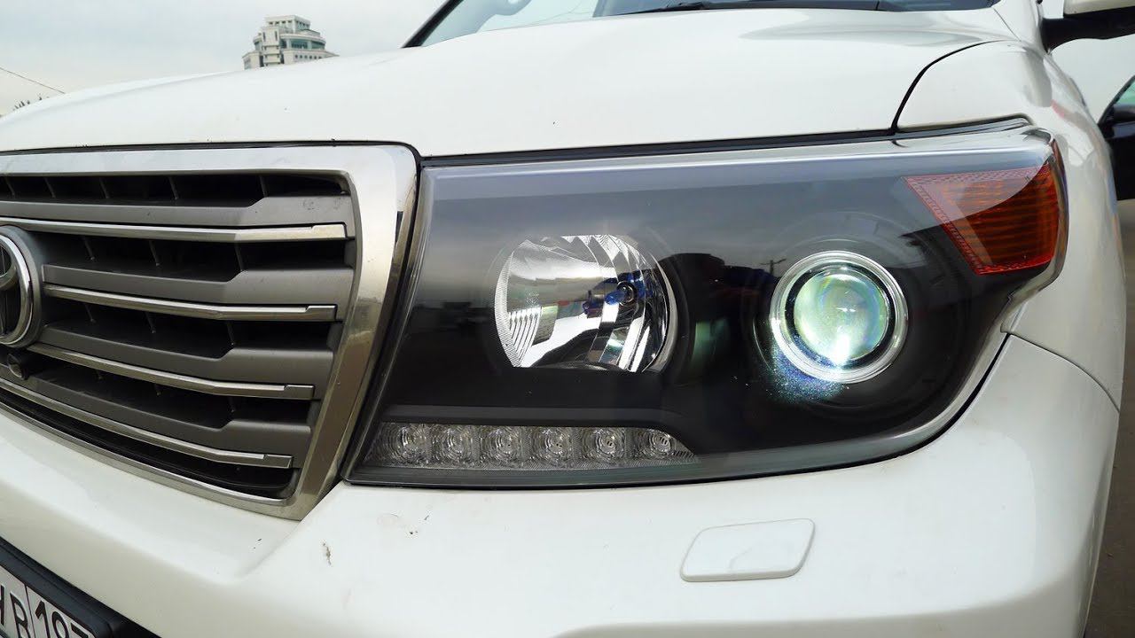 TOYOTA LAND CRUISER 200 тюнинг и ремонт фары, установка светодиодных модулей Bi Led смотреть онлайн