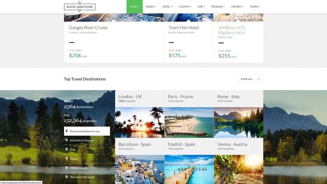 Book Awesome Trip - Travel Booking Site Template смотреть онлайн