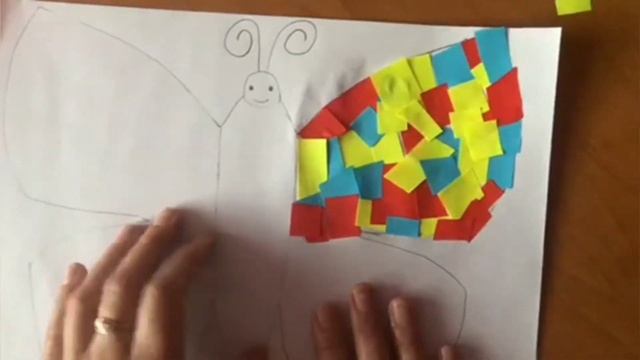 аплікація - мозаїка з кольорового паперу " метелик"? смотреть онлайн