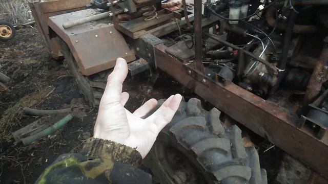 Ремонт заднего моста самодельного минитрактора! смотреть онлайн